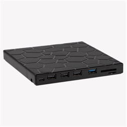 IRIS ROCK EXTERNAL külső DVD író, 8in1, USB 3.0, Read/write:CD/VCD/DVD, tálcás, DVD-RW, fekete