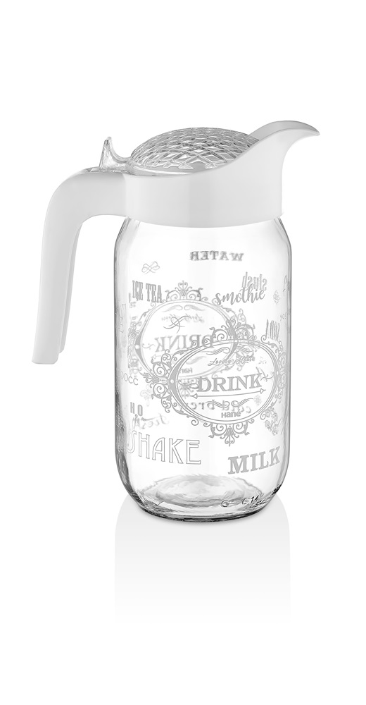 IRIS Retro üvegkancsó 1.000ml, fehér színű HN-1703