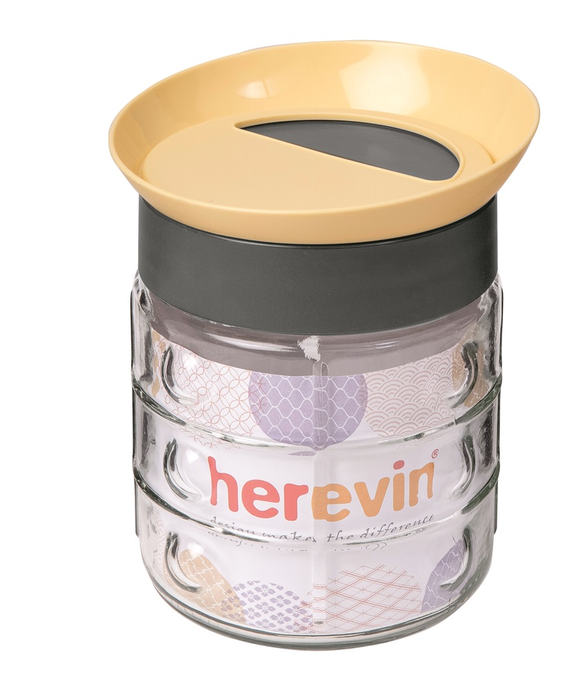 IRIS Sand üveg fűszertartó domború mintával 1.000ml, fekete-homok színű 148001-582