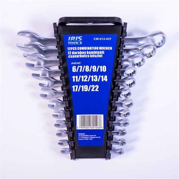 IRIS TOOLS CW-012-037 12 darabos kombinált csavarkulcs készlet (Újracsomagolt)
