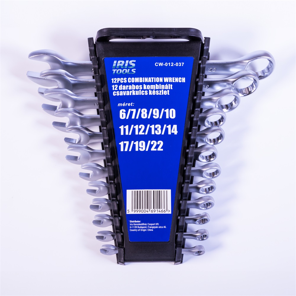 IRIS TOOLS CW-012-037 12 darabos kombinált csavarkulcs készlet (Újracsomagolt)