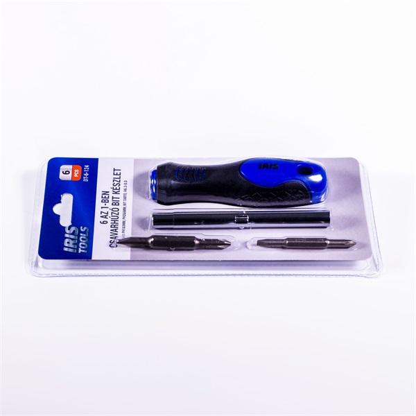 IRIS TOOLS DT-6-124 6 az 1-ben csavarhúzó bit készlet (Újszerű)
