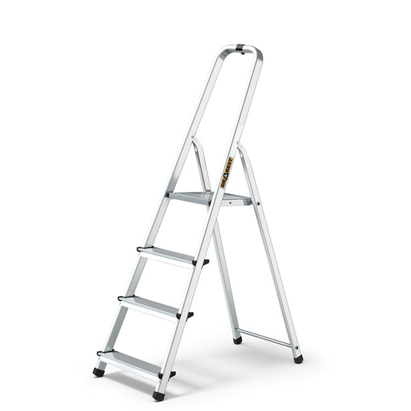 IRIS TOOLS HL-400-4S 4 (3+1) lépcsős alumínium létra, összecsukható, 125 kg teherbírás
