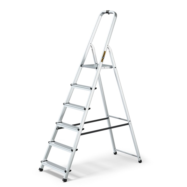 IRIS TOOLS HL-600-6S 6 (5+1) lépcsős alumínium létra, összecsukható, 125 kg teherbírás