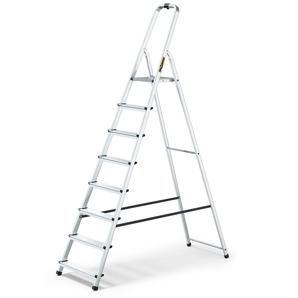IRIS TOOLS HL-800-8S 8 (7+1) lépcsős alumínium létra, összecsukható, 125 kg teherbírás
