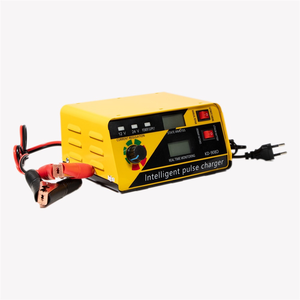 IRIS TOOLS ITBC-900 Professzionális, fémházas akkumulátor töltő, 12V 20A vagy 24V 10A, AGM, GEL, Lead Acid, Lithium batt