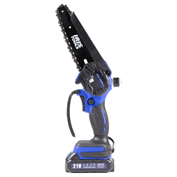 IRIS TOOLS ITCM-100 Akkus olajozós láncfűrész, ágvágó szett (táska + fűrész + 2 akku + töltő), 21V, 15 cm vágási hossz