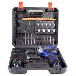 IRIS TOOLS ITDM-100 Akkus fúró és csavarbehajtó szett (táska + fúró + 2 akku + töltő+bit szett), 21 V