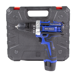 IRIS TOOLS ITDM-100 Akkus fúró és csavarbehajtó szett (táska + fúró + 2 akku + töltő+bit szett), 21 V