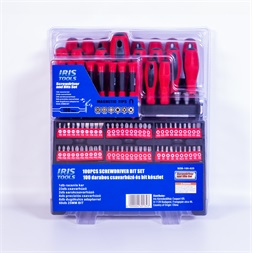 IRIS TOOLS SDB-100-025 100 darabos csavarhúzó és bit készlet (Újszerű)