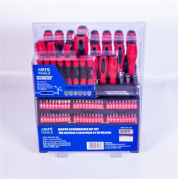 IRIS TOOLS SDB-100-025 100 darabos csavarhúzó és bit készlet (Újszerű)