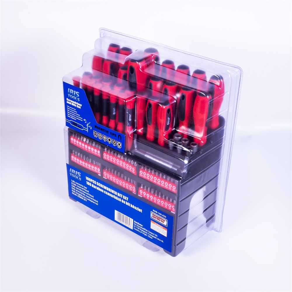 IRIS TOOLS SDB-100-025 100 darabos csavarhúzó és bit készlet (Újszerű)