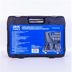IRIS TOOLS SS-215-014 215 darabos dugókulcs készlet (1/4"&3/8"&1/2")