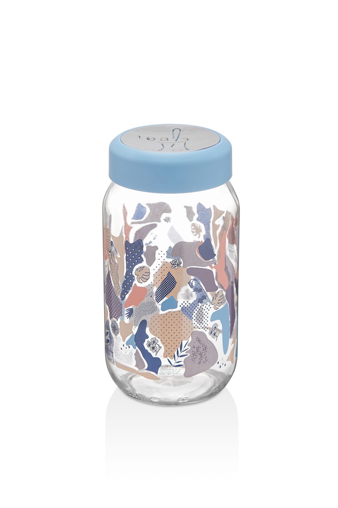 IRIS Valletta üveg fűszertartó 1.000ml, rózsaszín vagy kék színű HN-1447