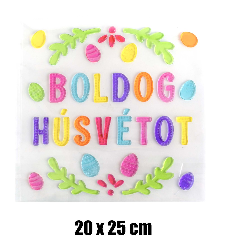 IRIS ablakzselé boldog húsvétot 20 x 25cm