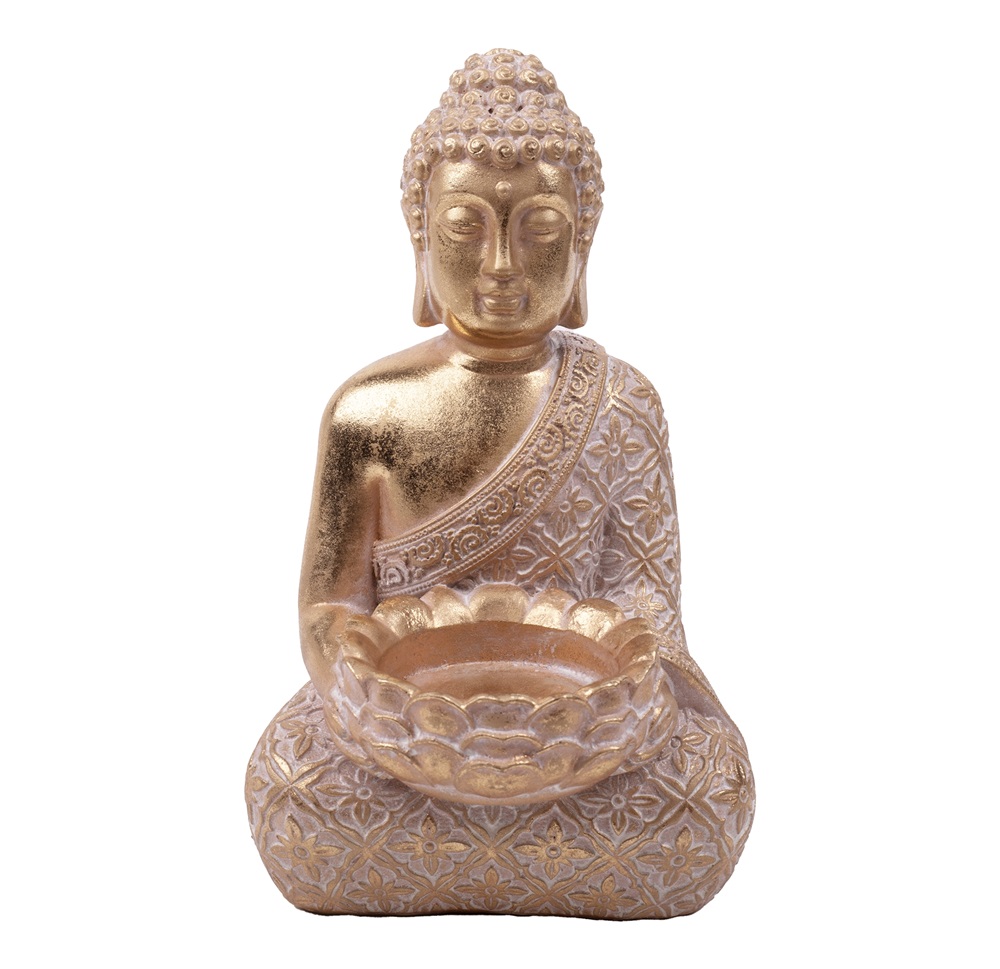 IRIS dekor műgyanta buddha arany 16,5cm