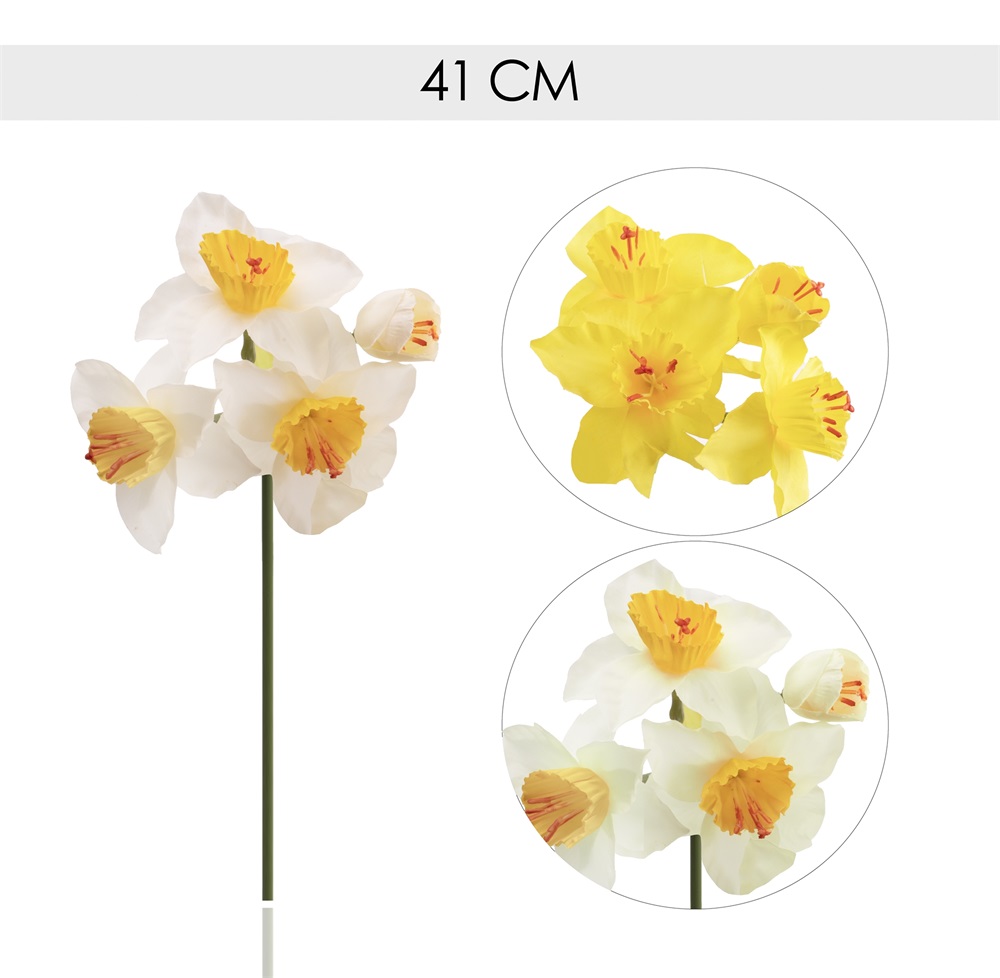 IRIS dekor nárcisz 4 virággal 3 szortiment