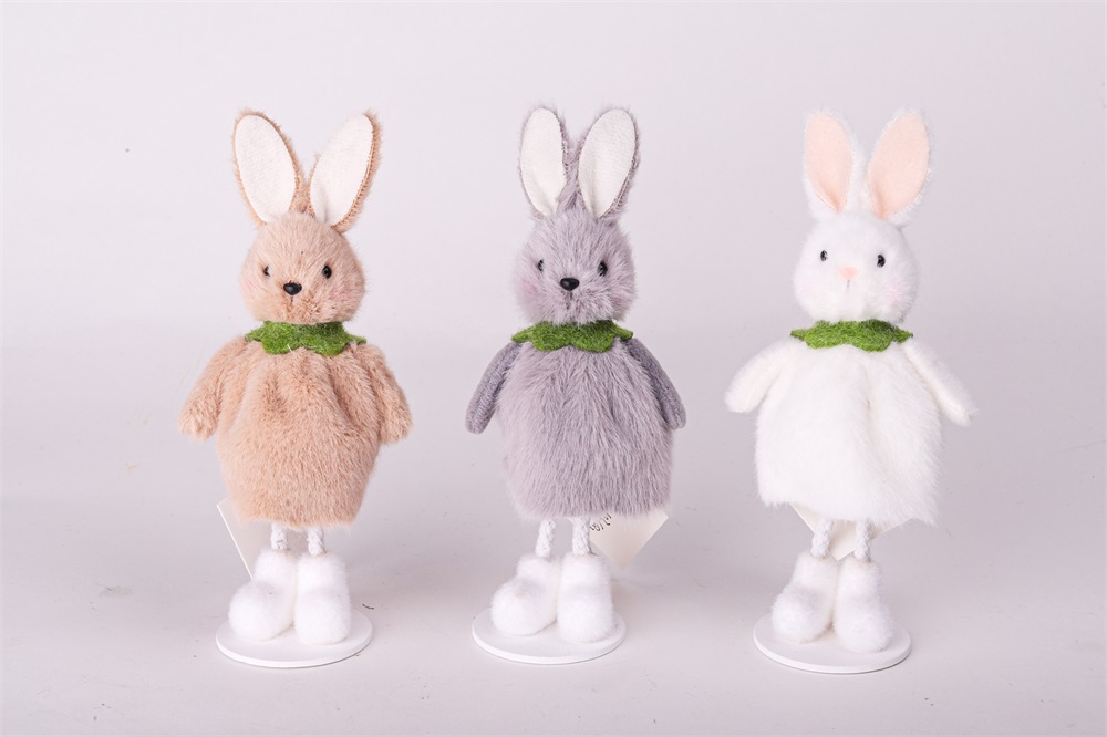 IRIS dekor textil nyuszilány áll 3 féle szín 16cm