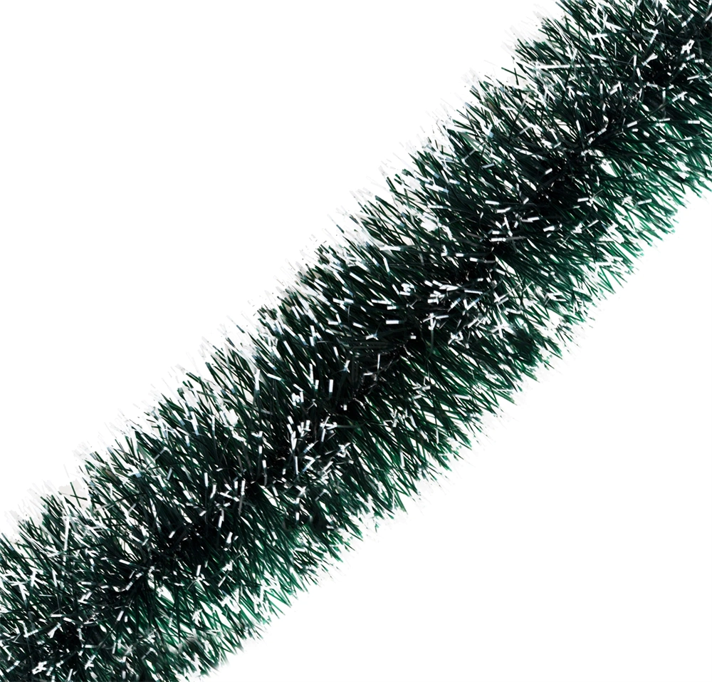 IRIS karácsonyi boa, havas, zöld 14cm x 2m