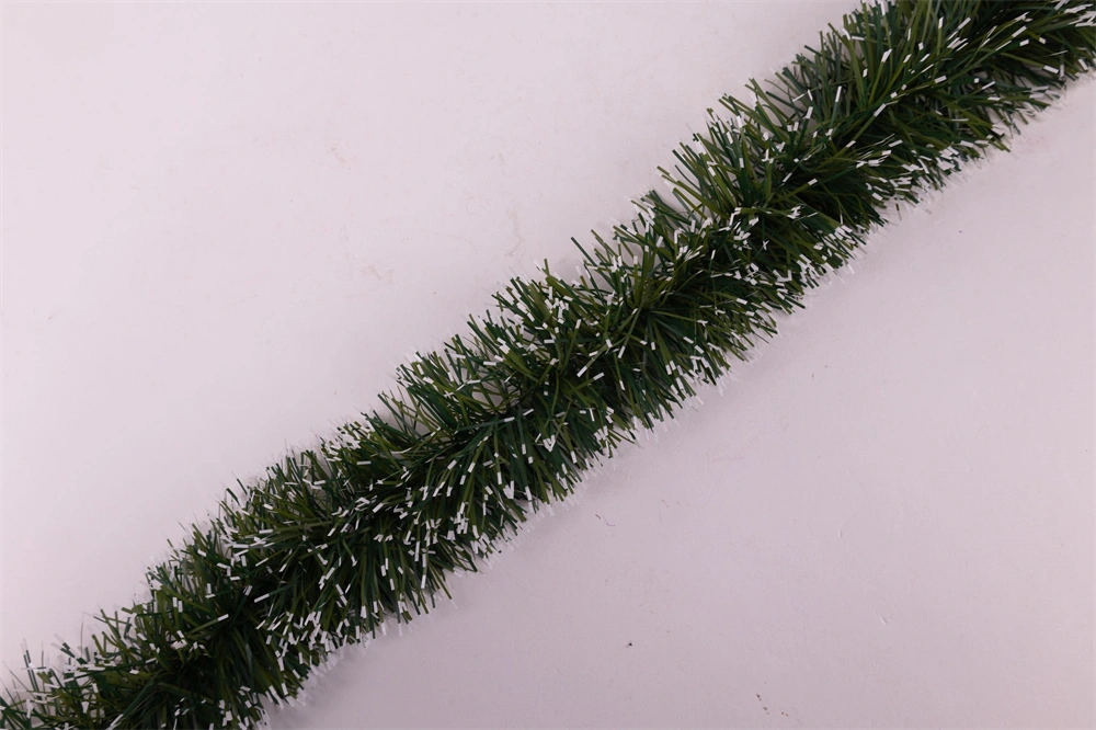 IRIS karácsonyi boa, havas, zöld 9cm x 2m