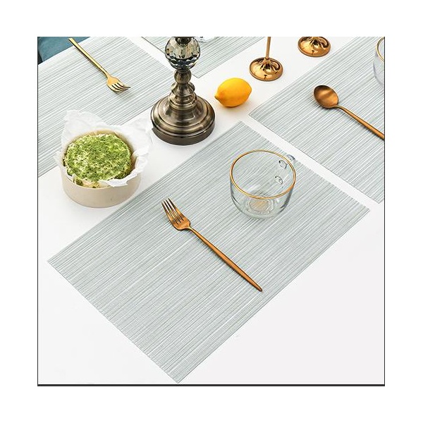 IRIS műanyag alátét, téglalap alakú, zöld csíkos 45 x 30 cm