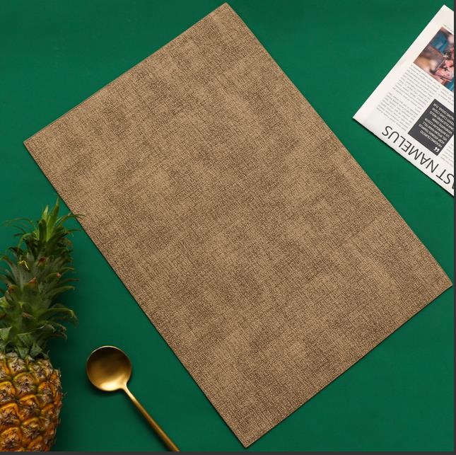 IRIS műbőr alátét, téglalap alakú, 2 oldalú, világos barna 43 x 30 cm