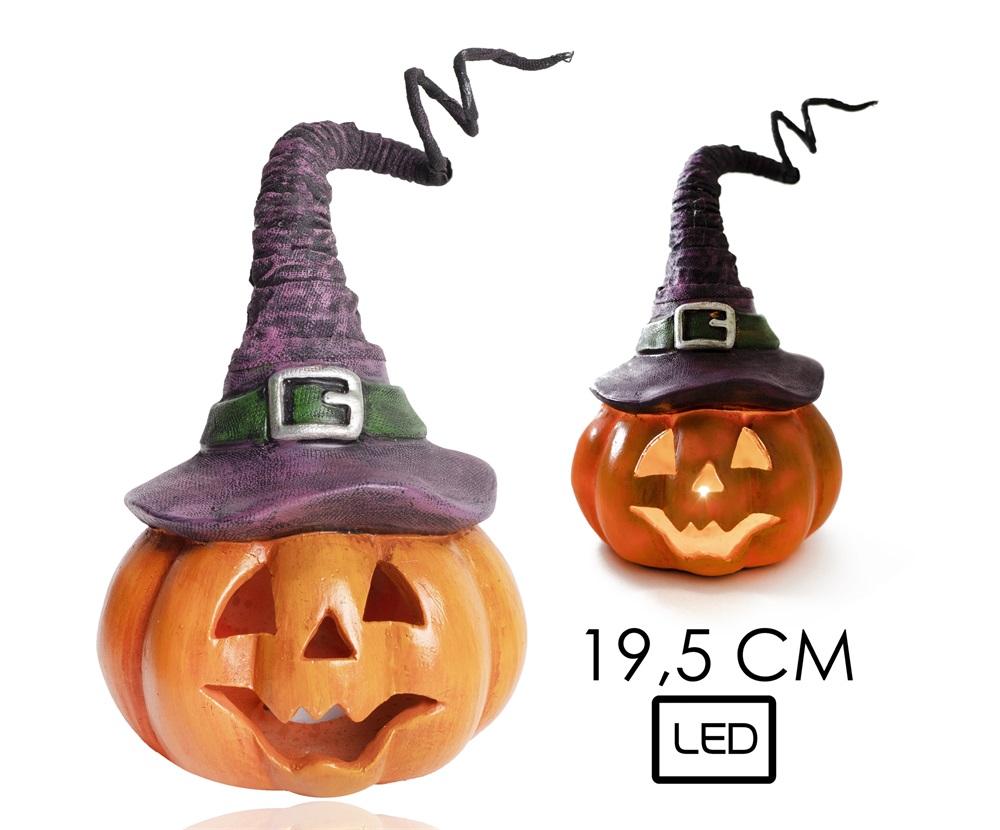 IRIS polirezin halloween tök leddel 19,5cm