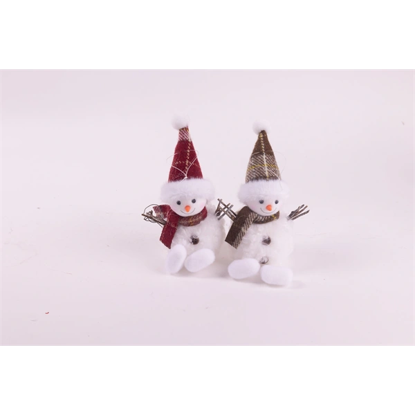 IRIS textil akasztós hóember, 20 cm