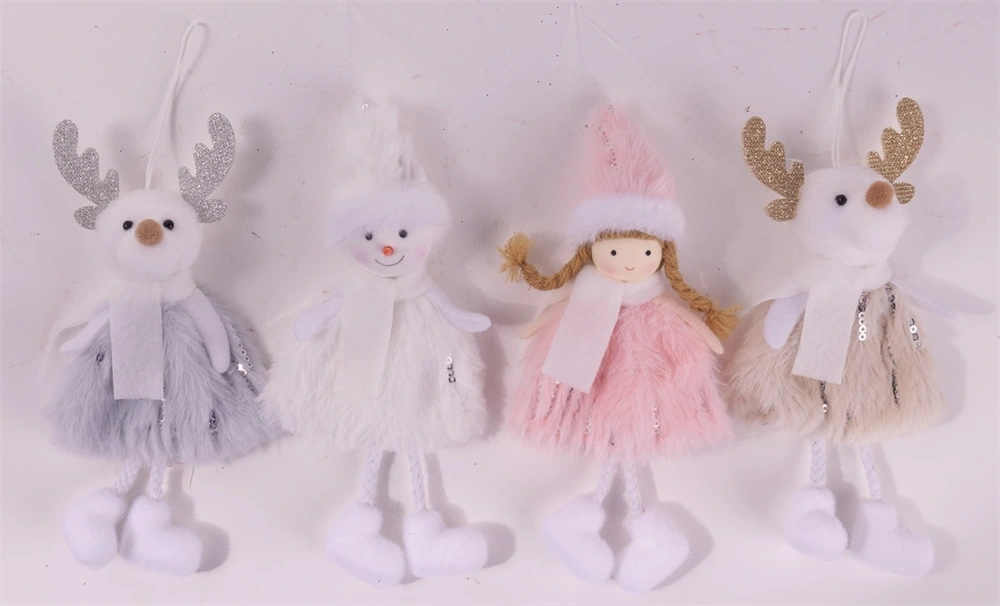 IRIS textil akasztós karácsonyi figura, 16 cm