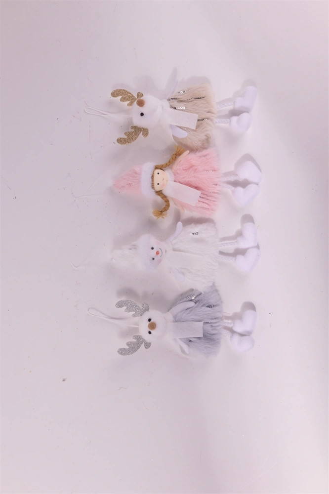 IRIS textil akasztós karácsonyi figura, 16 cm