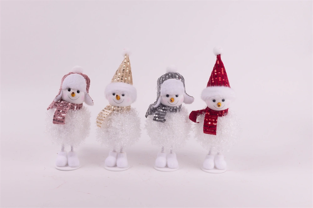 IRIS textil hóember, álló, sapkában, 23 cm