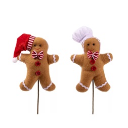 IRIS textil mézeskalács figura, pálcikás, kukta sapkában 13-30 cm