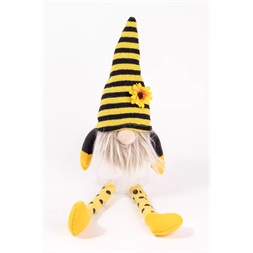 IRIS textil orrszakáll, lógó lábbal, fekete/sárga csíkos 40 cm