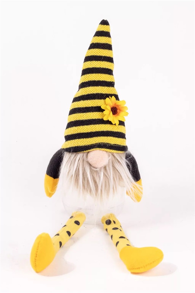 IRIS textil orrszakáll, lógó lábbal, fekete/sárga csíkos 40 cm