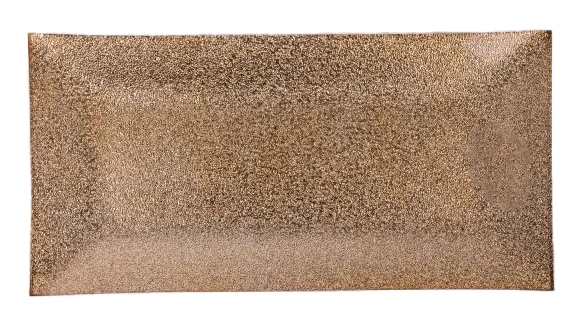 IRIS üvegtál, téglalap alakú, arany 34 x 17 cm