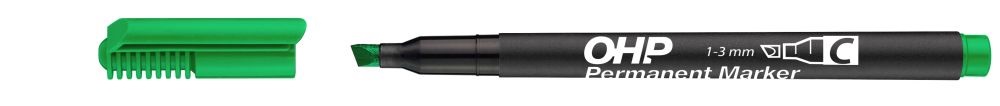 ICO OHP C 1-3mm vágott zöld permanent marker