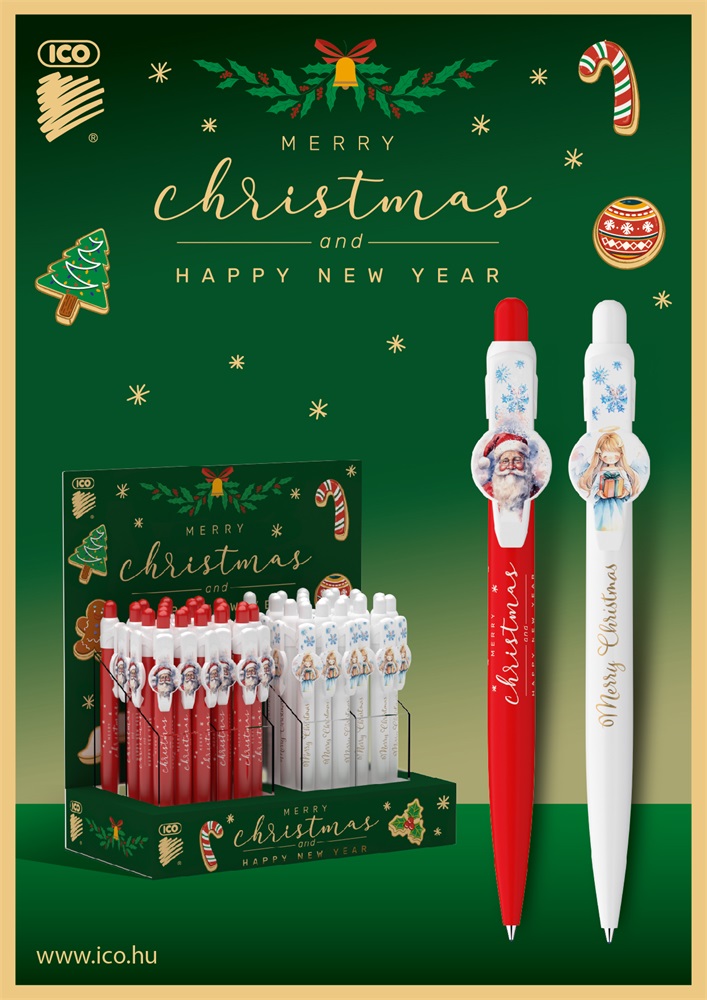 Ico Xmas Mikulás és Angyalka golyóstoll