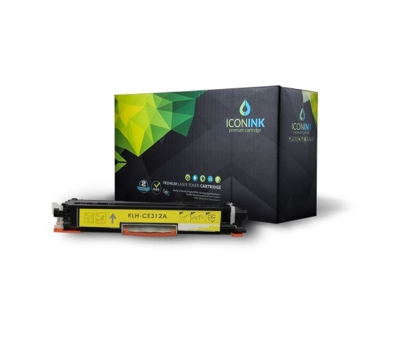 Iconink HP CE312A Canon CRG-129 CRG-329 CRG-429 CRG-529 CRG-729 CRG-929  utángyártott 1000 oldal sárga toner