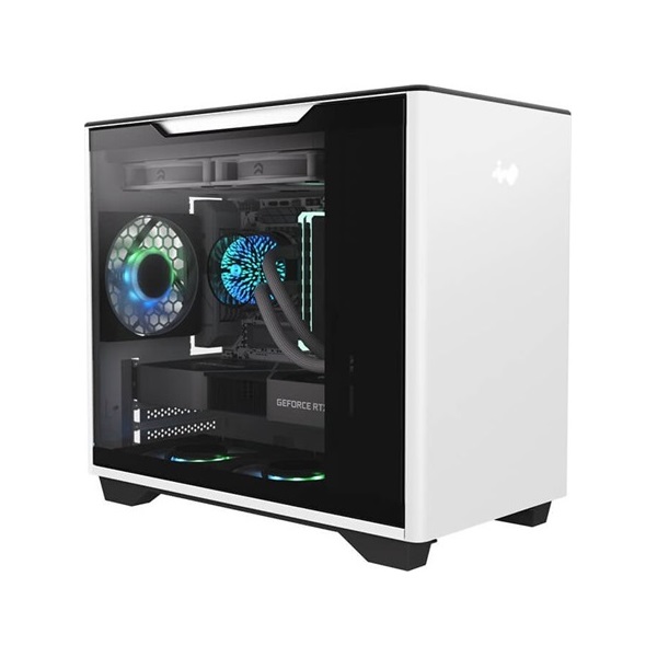 InWin A3 táp nélküli ablakos MT Mini Tower számítógépház fehér