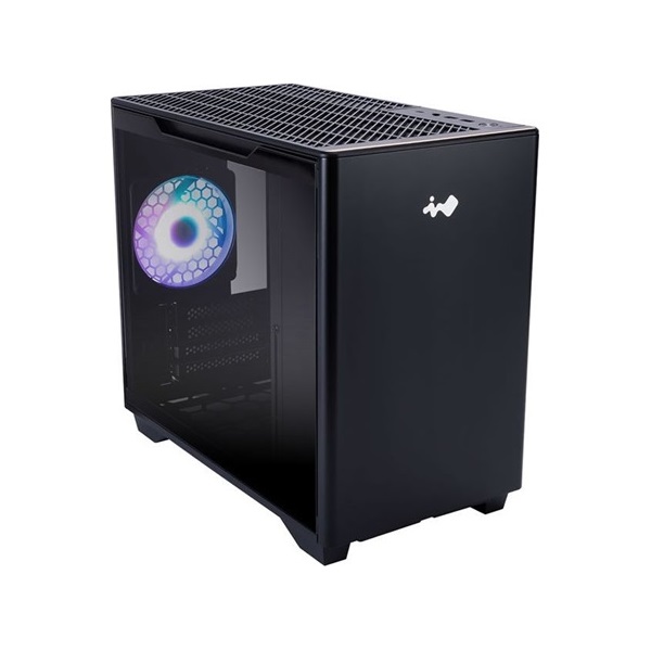 InWin A3 táp nélküli ablakos MT Mini Tower számítógépház fekete