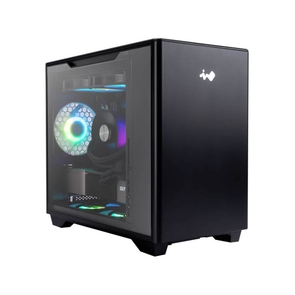 InWin A3 táp nélküli ablakos MT Mini Tower számítógépház fekete