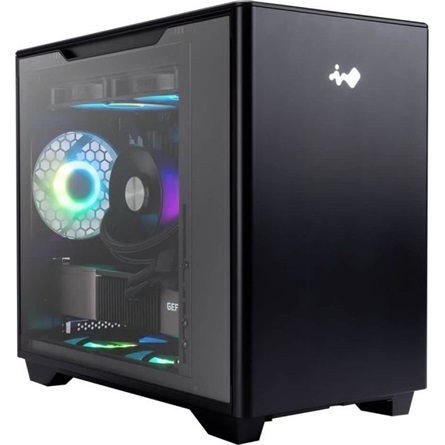 InWin A3 táp nélküli ablakos MT Mini Tower számítógépház fekete