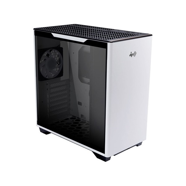 InWin A5 táp nélküli ablakos Mid Tower számítógépház fehér
