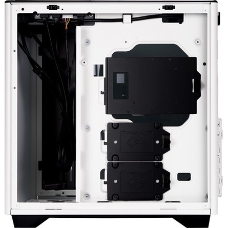 InWin A5 táp nélküli ablakos Mid Tower számítógépház fehér