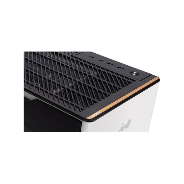 InWin A5 táp nélküli ablakos Mid Tower számítógépház fehér