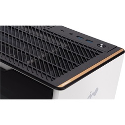 InWin A5 táp nélküli ablakos Mid Tower számítógépház fehér