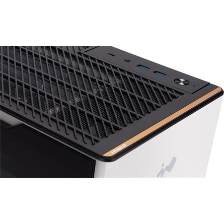 InWin A5 táp nélküli ablakos Mid Tower számítógépház fehér