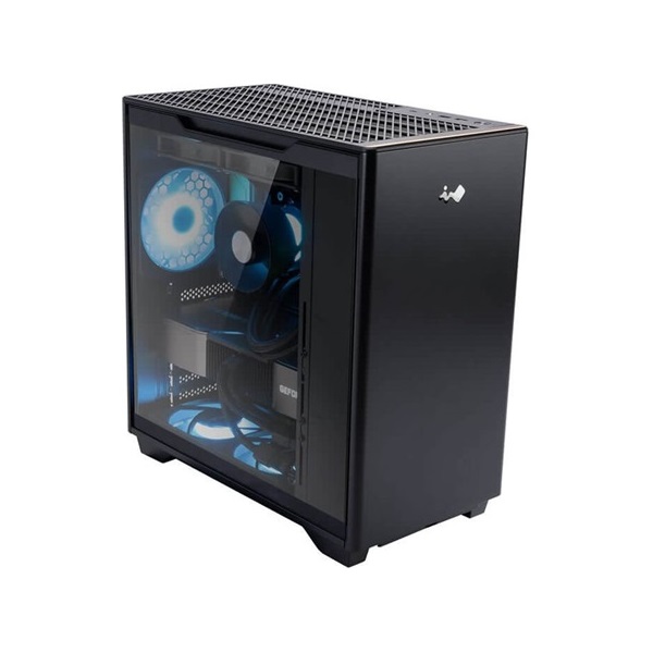 InWin A5 táp nélküli ablakos Mid Tower számítógépház fekete