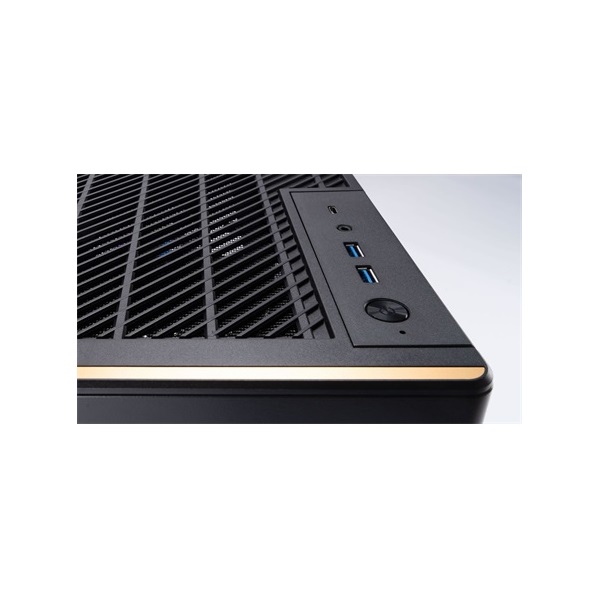 InWin A5 táp nélküli ablakos Mid Tower számítógépház fekete