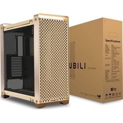 InWin DUBILI Assembled táp nélküli ablakos Full Tower számítógépház arany